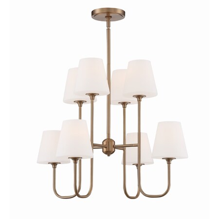 Crystorama Keenan 8 Light Vibrant Gold Chandelier KEE-A3008-VG